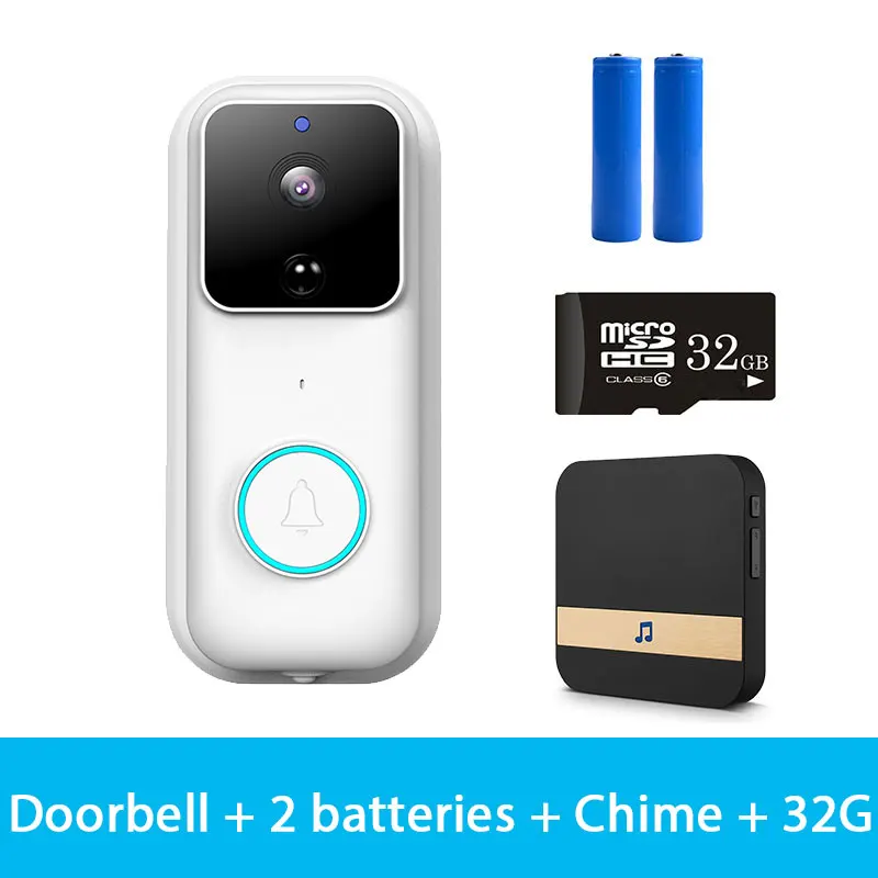 Wifi дверной звонок 1080P беспроводной видео звонок двухсторонний аудио умный дом кольцо дистанционное управление цифровой Открытый дверной глазок дверной звонок камера - Цвет: Option 5