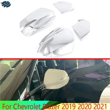 

For Chevrolet Blazer 2019-2021 ABS Chrome Door Side Mirror Cover Trim Rear View Cap Overlay Molding Garnish