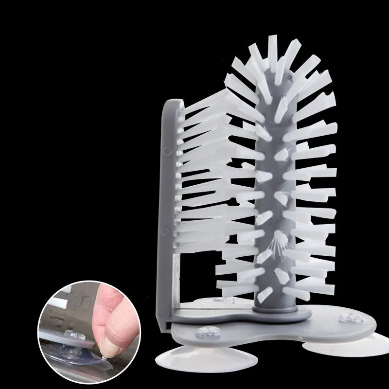 Cup Scrubber Glass Cleaner Bottles Brush Sink Kitchen Accessories 2 in