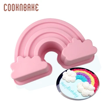 

COOKNBAKE silicone mold for cake bread pastry baking rainbow shape cakes mould cake decoration tool DIY birthday party christmas