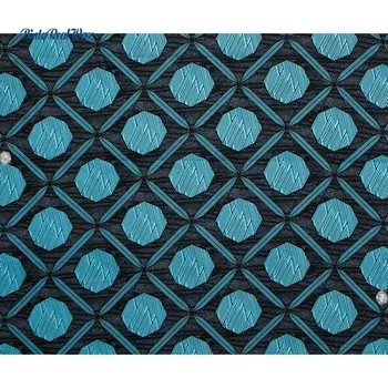 

2020 Africa Ankara Polyester Light Blue and Deep Blue Wax Prints Fabric BintaReal Wax High Quality 6 Yards for Clothes FP6330