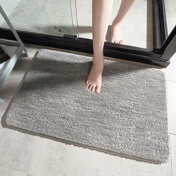 

Solid Color Entrance Mat For Home Soft Bath Mat Carpet Anti-Slip Super Floor Absorb Water Washroom Bathroom Mat Bath Rug Doormat