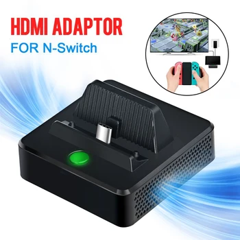 

Portable Type-C HDMI Adapter for Nintend Switch HDMI Video Converter Dock USB 3.0 Port Compact Replacement Charging Stand Dock