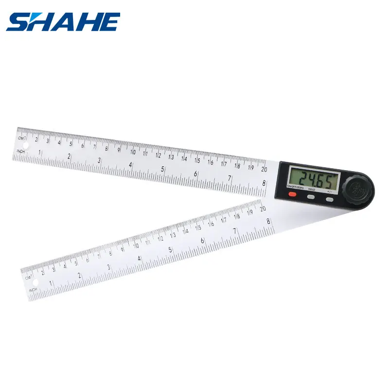 Shahe Digital protractor Angle ruler 200mm 8inch Angle Finder Meter Plastic 360 degree goniometer inclinometer Measuring Tool afbeelding