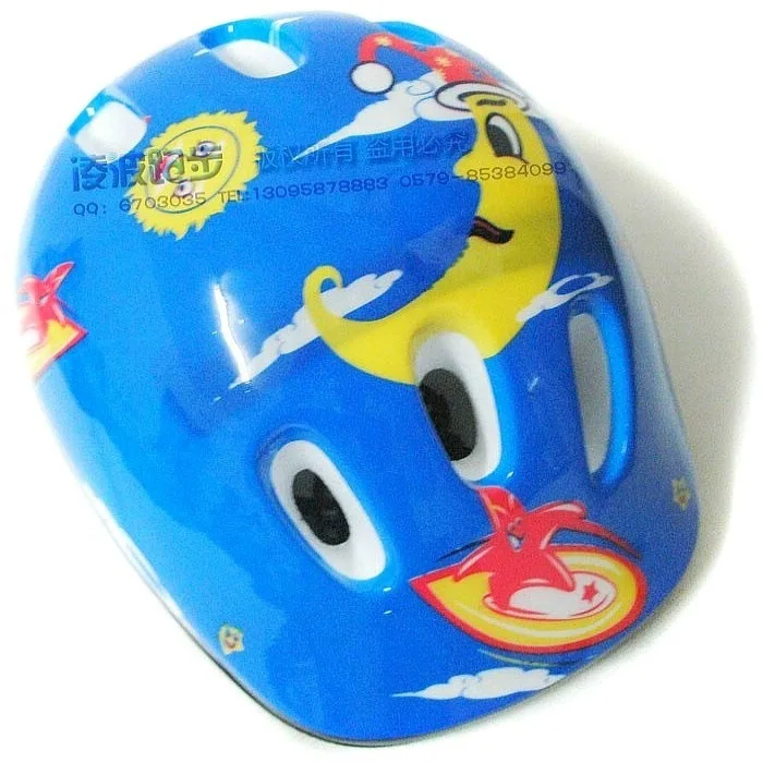 

Cartoon Children Six Holes Skating Helmet Roller Skating Helmet Limit Sports Impact Resistant Roller Skates Only Helmet