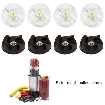 

Behogar 4PCS Black Blade Gears 4PCS Clear Base Gears Replacement Parts Accessories for Magic Bullet 250W Blender