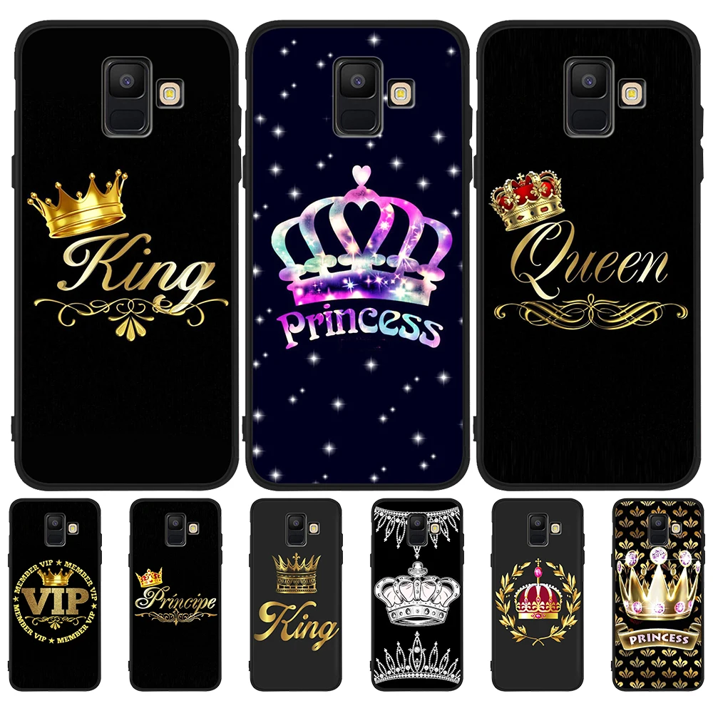 «King», «queen» класса люкс для samsung Galaxy A9 A8 A7 A6 A5 A3 J3 J4 J5 J6 J8 плюс M30 A40S A10 A20E чехол для телефона etui для пар