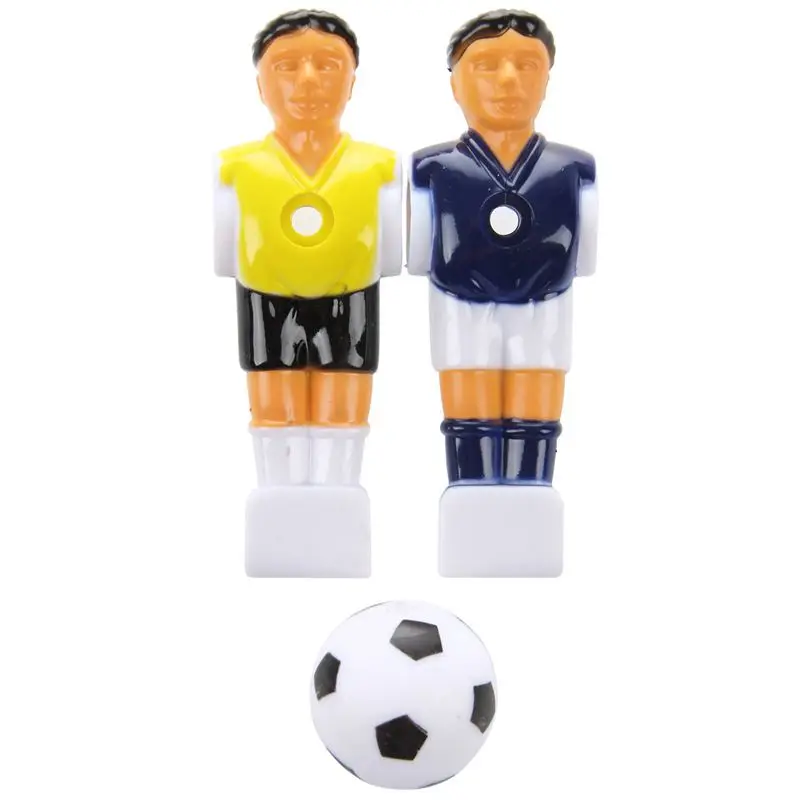 22pcs Foosball Man Table Guys Man Soccer Player Part Yellow+Royal Blue with A4I9 