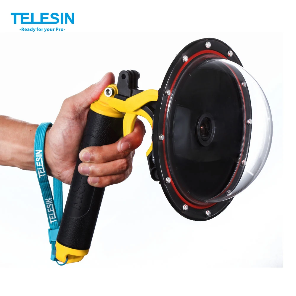 

TELESIN 6" Dome Port for SJCAM S6 S7 Action Camera Underwater Diving Transparent Lens Housing Dome with Floaty Grip