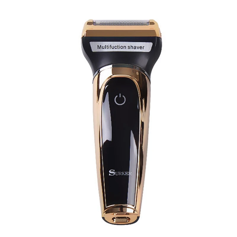 Gold Surker Sk-903 многофункциональная бритва 3 в 1 электрическая поршневая бритва Lcd Цифровая машинка для стрижки волос Usb зарядка угловой Нос волос Tr - Цвет: Gold