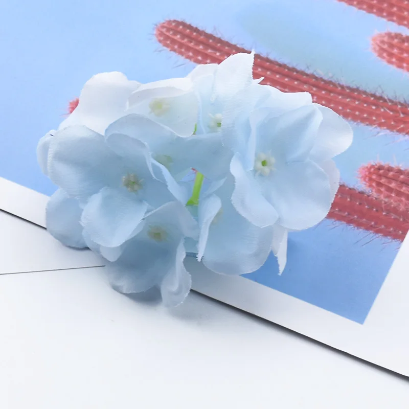 50/100 Cheap plastic Hydrangea wedding decorative flowers wall home decoration accessories christmas garland artificial flowers - Color: 6