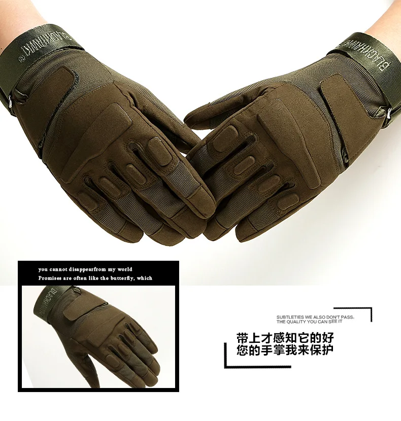 Outdoor Mountaineering camping Sports Tactical Gloves Climbing Men Full finger Keep warm Hiking Cycling Training hunting Gloves