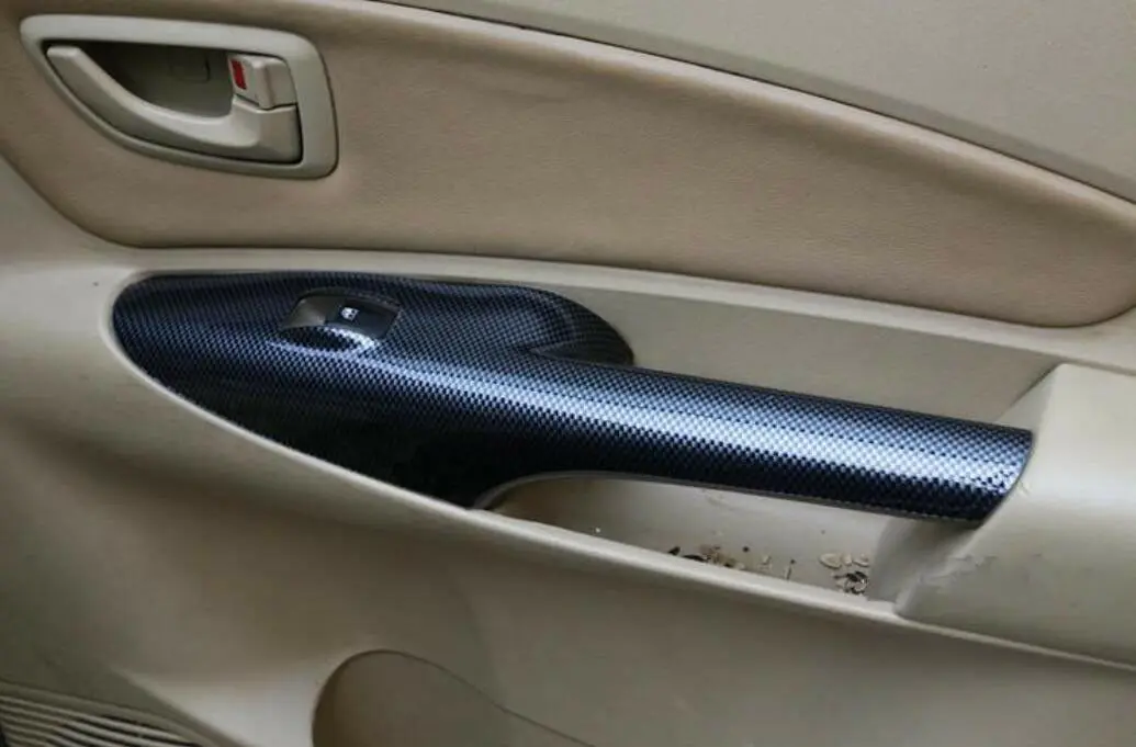Карбоновый оконный переключатель рычаг двери декоративный кожух для hyundai Tucson 2006-2013