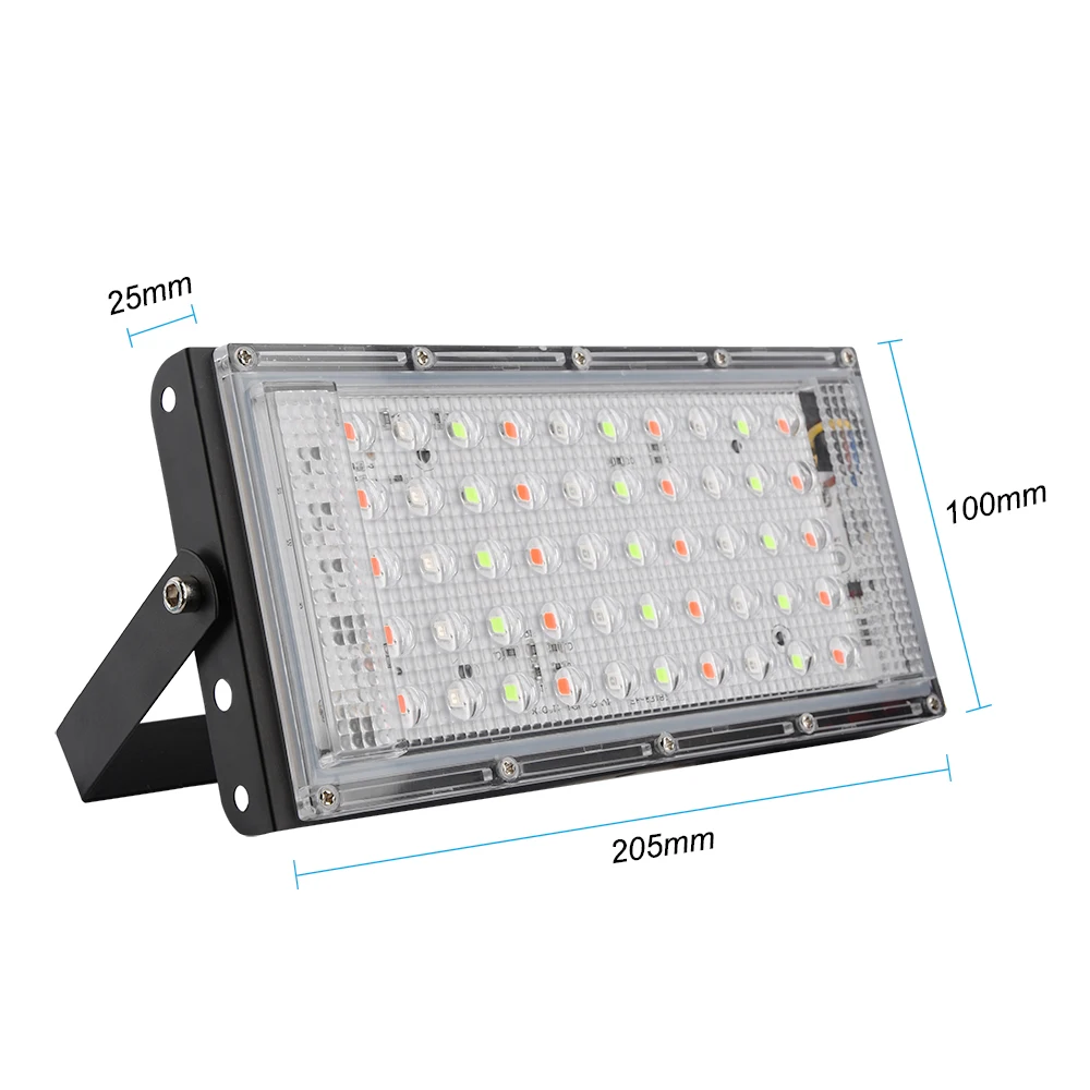 50W 100W RGB Led точечный светильник напольный светильник Водонепроницаемый IP66 AC 220V отражатель светодиодный проектор SMD 2835 с пультом дистанционного управления