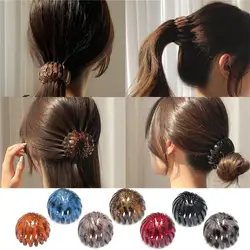 2Pcs Fashion Retro Leopard Print Hair Elastic Hairbands Hair Tie For Women Satin Scrunchies Stretch Ponytail Holders Hair Tie