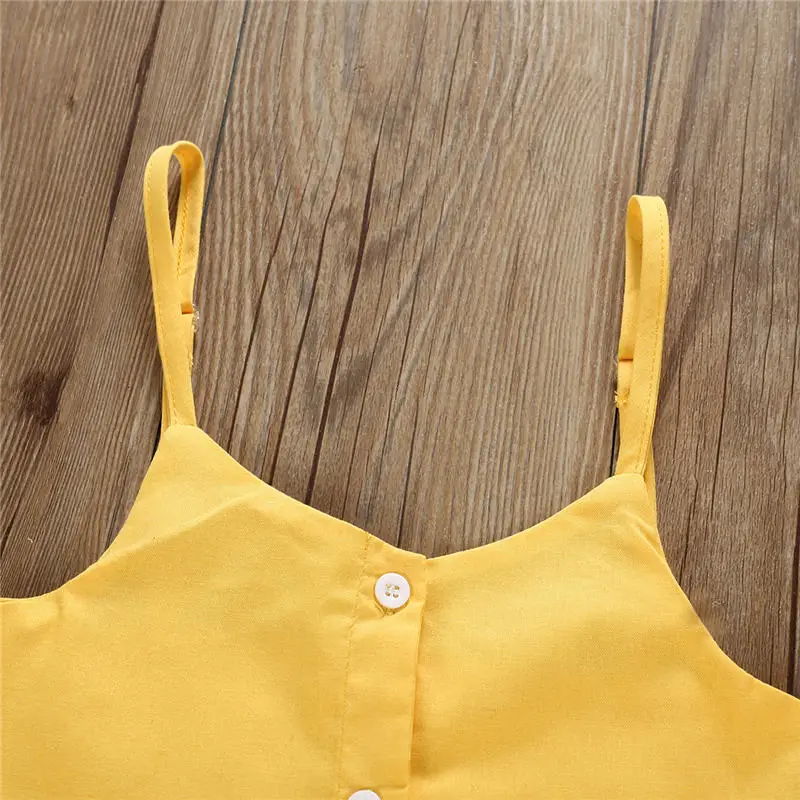 summer children girl cloth set yellow vest pineapple short pant 2pcs suit (5)