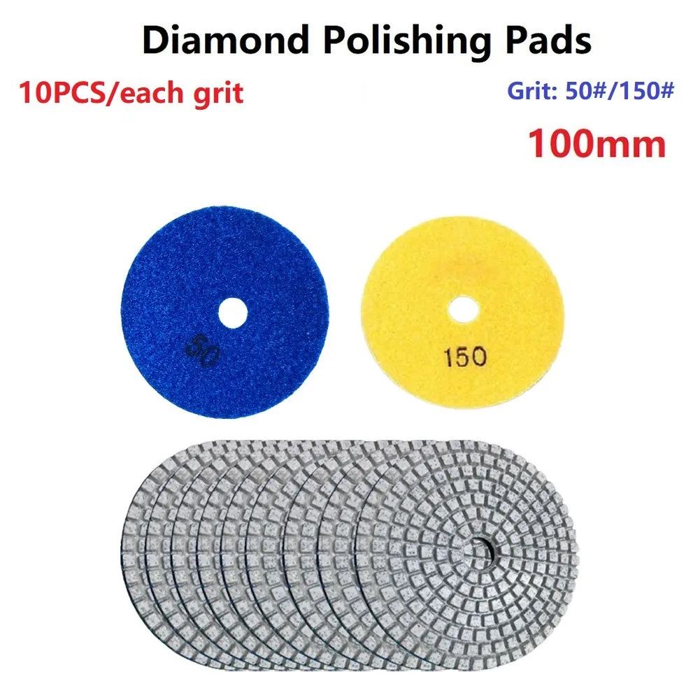 cheap!!!- 10pcs Diamond Polishing Pad 4inch Wet/Dry For Granite Stone
Grinding Disc Water Grinding Tablets On White Flexible Wet Polishing