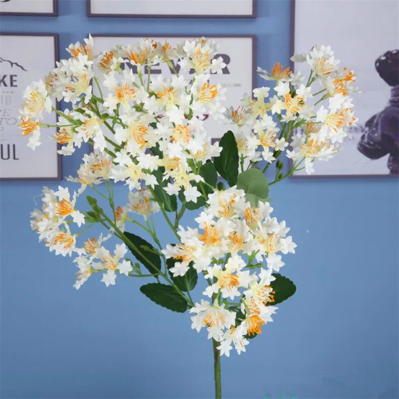 Fake Long Stem Hydrangea(5 stems/piece) 33.86" Length Simulation Guelder-Rose for Wedding Home Decorative Artificial Flowers