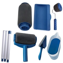HLZS-9PCS/набор краски бегунок для Роликовых Кистей Ручка инструмент Флокированный Edger стены комнаты краски ing Дома Офиса комнаты многофункциональный ролик P