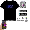 App Control Bluetooth Programmable Led T-shirt Dj LED Tshirt Built-in Battery Scrolling Text Animation Message Matrix Display 1