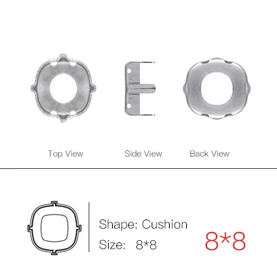 Cushion 8x8mm Высокое качество Щепка Tear Drop Horse Eye различные формы пробковые основы K9 стразы из горного хрусталя пришить одежду свадебное платье - Цвет: Cushion 8x8mm