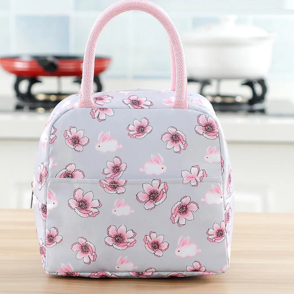 Maison Fabre 1PCs New Fresh Oxford Lunch Bags Insulation Cold Thickened Waterproof  Waterproof  Leisure Bags Cute Tote Bag 904