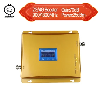 

ZQTMAX 2G 4G Mobile Signal Booster GSM DCS Repeater 900 1800 Dual Band cellular Signal Amplifier