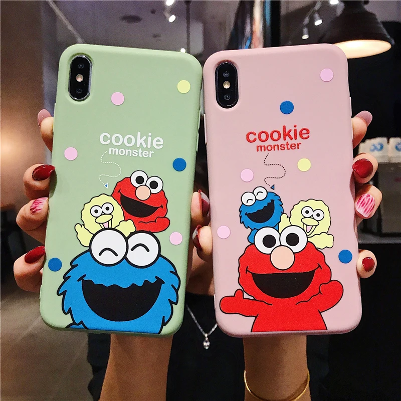 

Classic Cartoon Sesame Street Soft Case For Iphone 11 Pro X Xs Max 8 7 6 6s Plus Matte Silicone Phone Cover Coque Fundas Capa