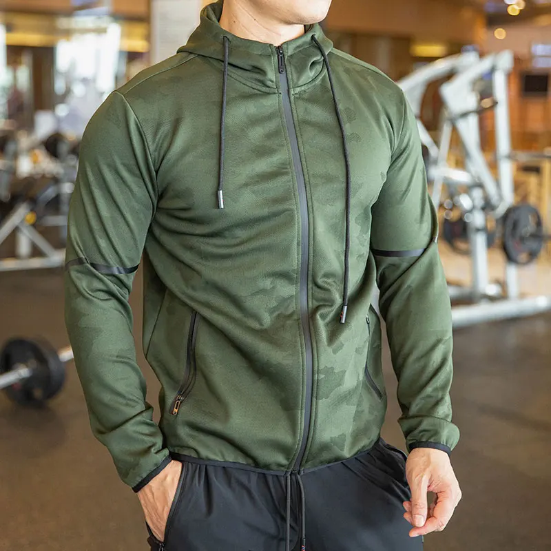 Chaqueta de camuflaje con capucha hombre, ropa deportiva de invierno para correr, gimnasio, entrenamiento, escalada aire libre, abrigo - AliExpress Deportes y entretenimiento