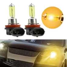 

2Pcs 12V 55W H11 3000K Halogen Lights Replacement Yellow Car Headlight Bulb for Automobiles Trucks Vehicles Car Headlight Bulb