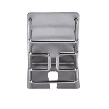 

Stainless Steel Shaver Rack Holder Electric Razor Storage Rack Wall Mounted with Sticker for Home Bathroom (Silver)