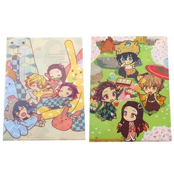 

Anime Demon Slayer Kimetsu No Yaiba File Folder A4 Organizer Document Bag Folders For School Office Learning Supplies
