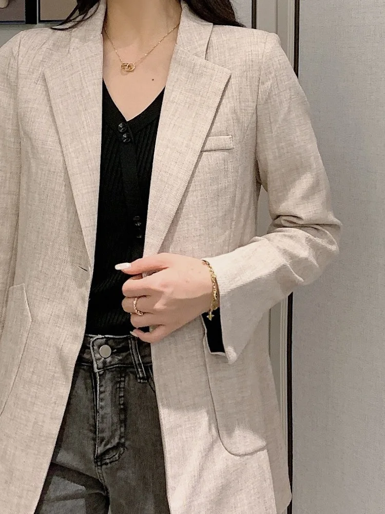

Photo Shoot 897 #2019 New Style Slim Fit Online Celebrity CHIC Suit Jacket Spring And Autumn Korean-style Versatile Suit Coat