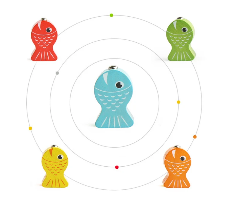 Деревянная игрушка Монтессори, обучающая доска, математические цифры для рыбалки, соответствующие цифровым цветам, детские игрушки в подарок
