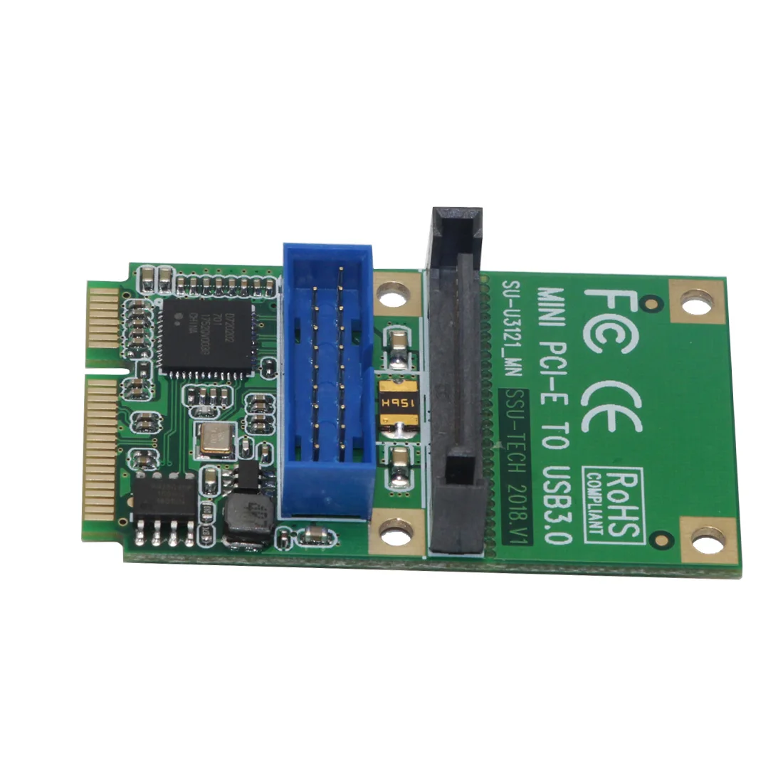 Мини PCI-E до 19Pin/20pin USB3.0 карта расширения Mini PCI Express для USB 3,0 адаптер карта 15pin SATA порт питания для ПК компьютера