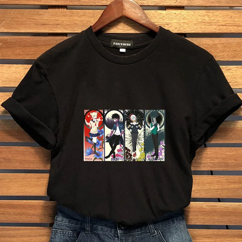 Аниме My Hero Academy Женская Милая футболка с графическим принтом и коротким рукавом Deku I Am Here Повседневная Свободная футболка Топы