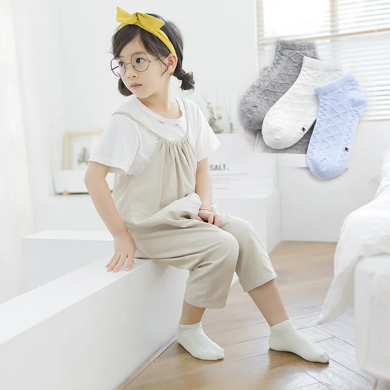 

Spring And Summer New Products Children's Socks Men And Women Children Thin Boneless Suture No-show Socks Mesh Hollow out Breath