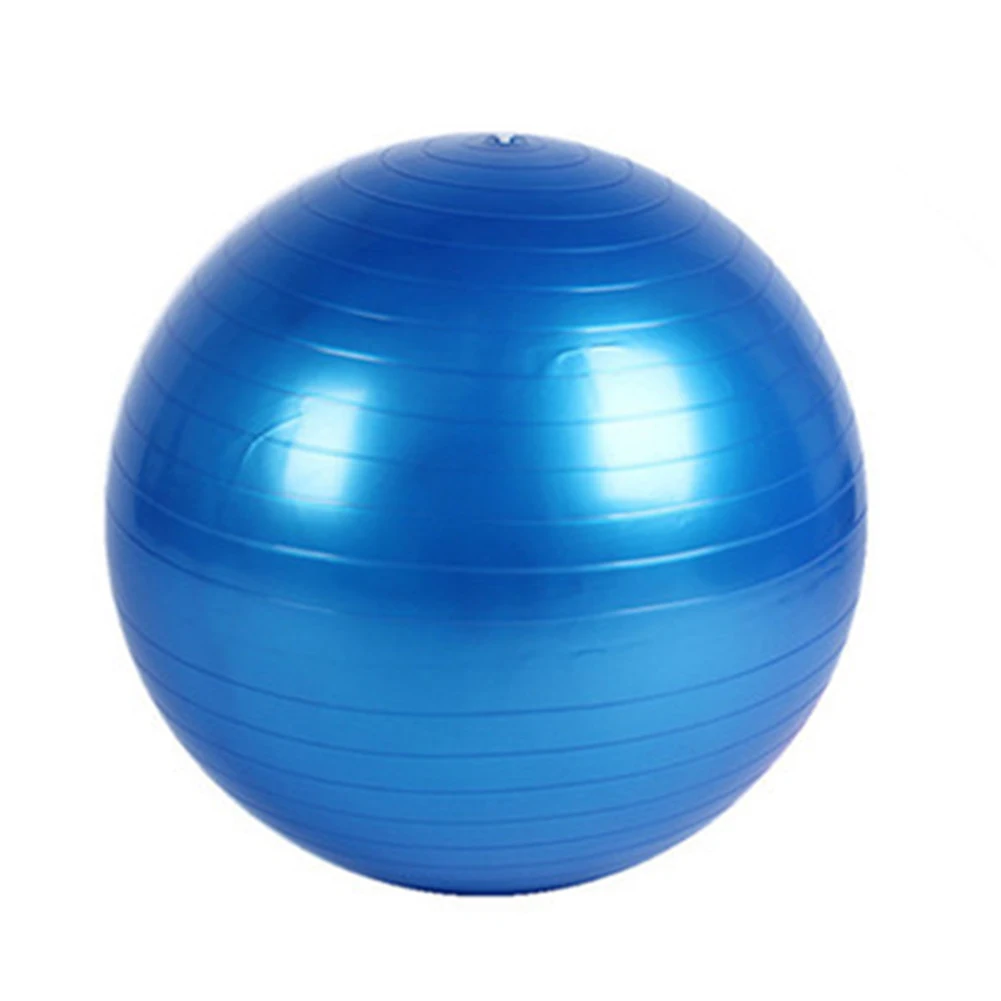 Blue 65CM Сплошной Пилатес анти лопнутый матовый текстурированный надувной ПВХ коврик для фитнеса нескользящий упражнения домашний тренажерный зал Йога мяч баланс Бодибилдинг - Цвет: Blue 65CM
