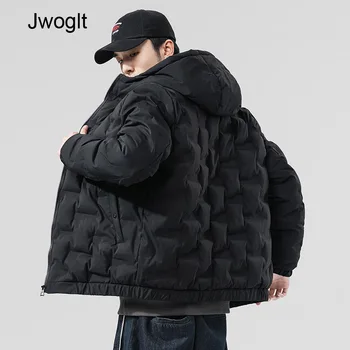

Simple Design Fashion Jackets Men Parka High Quality Winter Warm Outwear Hooded Mens Coats Casual Zipper Windproof Jacket Men