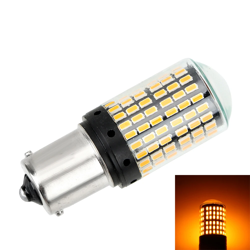 Светодиодный светильник Canbus 3014 144 smd 1 шт. BA15S P21W сигнальная лампа без гипер-вспышки заднего хода автомобильный сигнал поворота