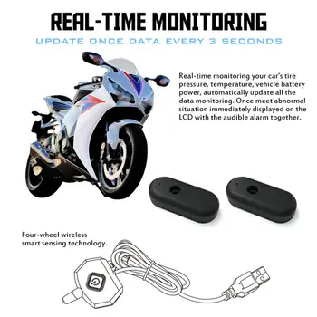 

Motorcycles Tire Pressure Monitoring System Security Alarm Systems Mobile APP Tire Pressure TPMS For Motorcycles Bicycles