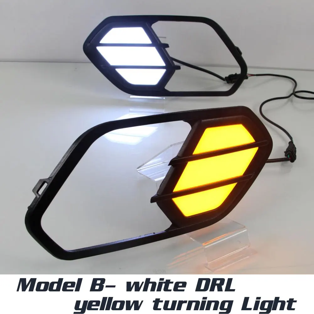 Дневные ходовые огни светильник DRL для Ford ession Kuga 2016 2017 белый ДХО/Желтый поворотный