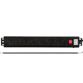 

1U PDU 8 Outlet Metal Power Strip Surge Protector 250V 10A 2500W for 19 inch