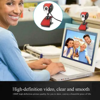 

USB 2.0 Webcam 50 mega Pixel HD 6 LED PC Camera HD Desktop Web cam Camera Web For PC Laptop Camera Microphone Mic with V2V5