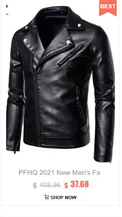 lightweight leather jacket PFHQ 2022 New Men's Plus Velvet Autumn And Winter Solid Color Stand-up Collar Link Decoration Washed PU Leather Jacket 21X0.0801 sheep leather jacket