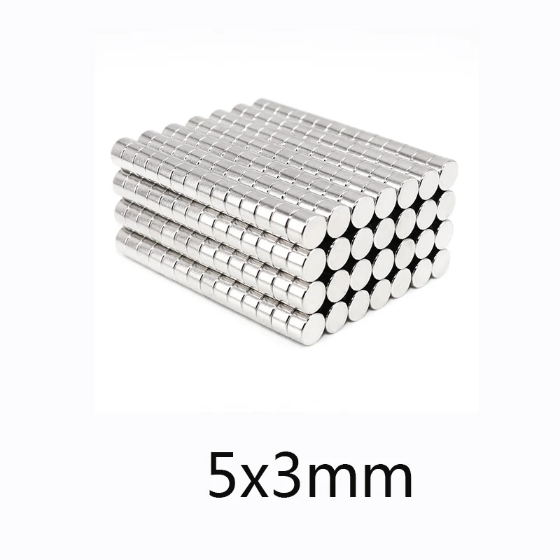 

50/100/150pcs 5x3 mm Small Round Powerful Magnet 5mmx3mm Sheet Neodymium Magnet 5x3mm Permanent NdFeB Strong Magnets 5*3mm