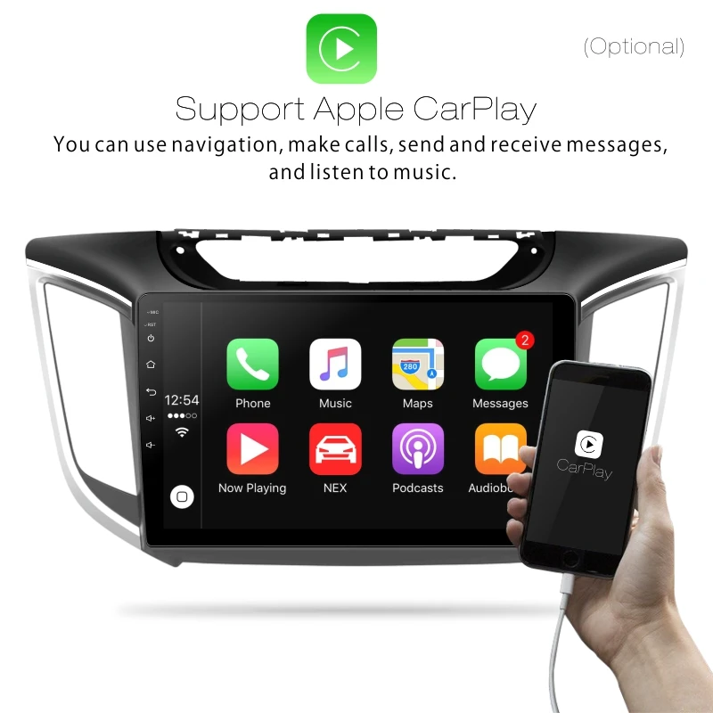Clearance Android 9.0 ix25 Creta Radio GPS Car Multimedia Player For Hyundai Creta ix25 2014-2017 Navi Video MP5 DVD Carplay Android Auto 5