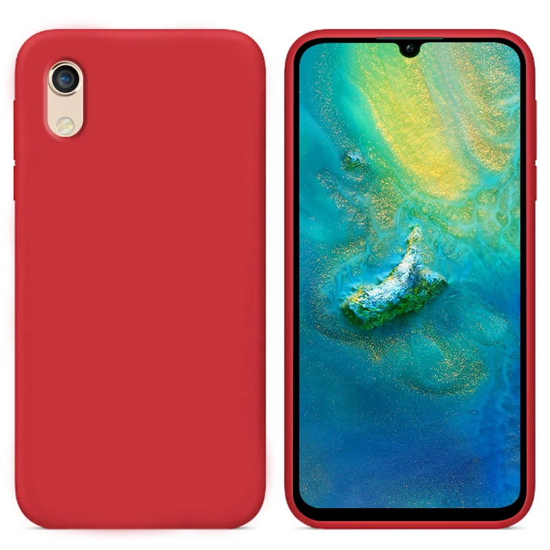 Роскошный жидкий силиконовый чехол для Huawei Honor 8S мягкий на заднюю крышку