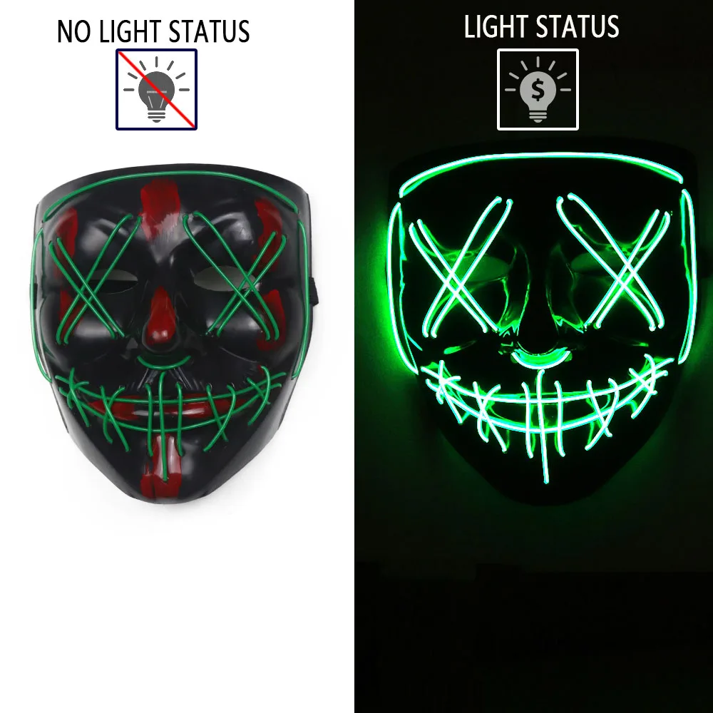 LED Masquerade Light Up Cosplay Mask