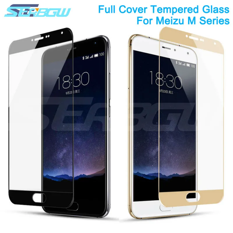 

9D Curved Full Cover Protective Glass on For Meizu M8 Lite M8 M6 M5 Note M6S M6T M5S M5C V8 Pro Tempered Screen Protector Glass